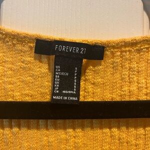 Forever 21 Yellow Tank with Buttons